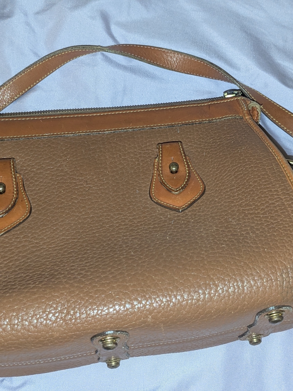 Dooney & Bourke Classic Tan Pebbled Leather Crossbody Bag - Picture 5 of 10